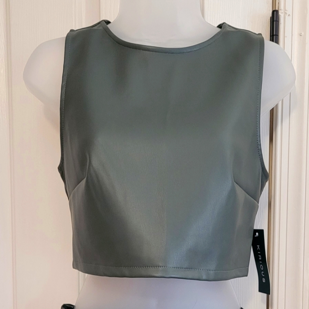 Faux Leather Crop Top